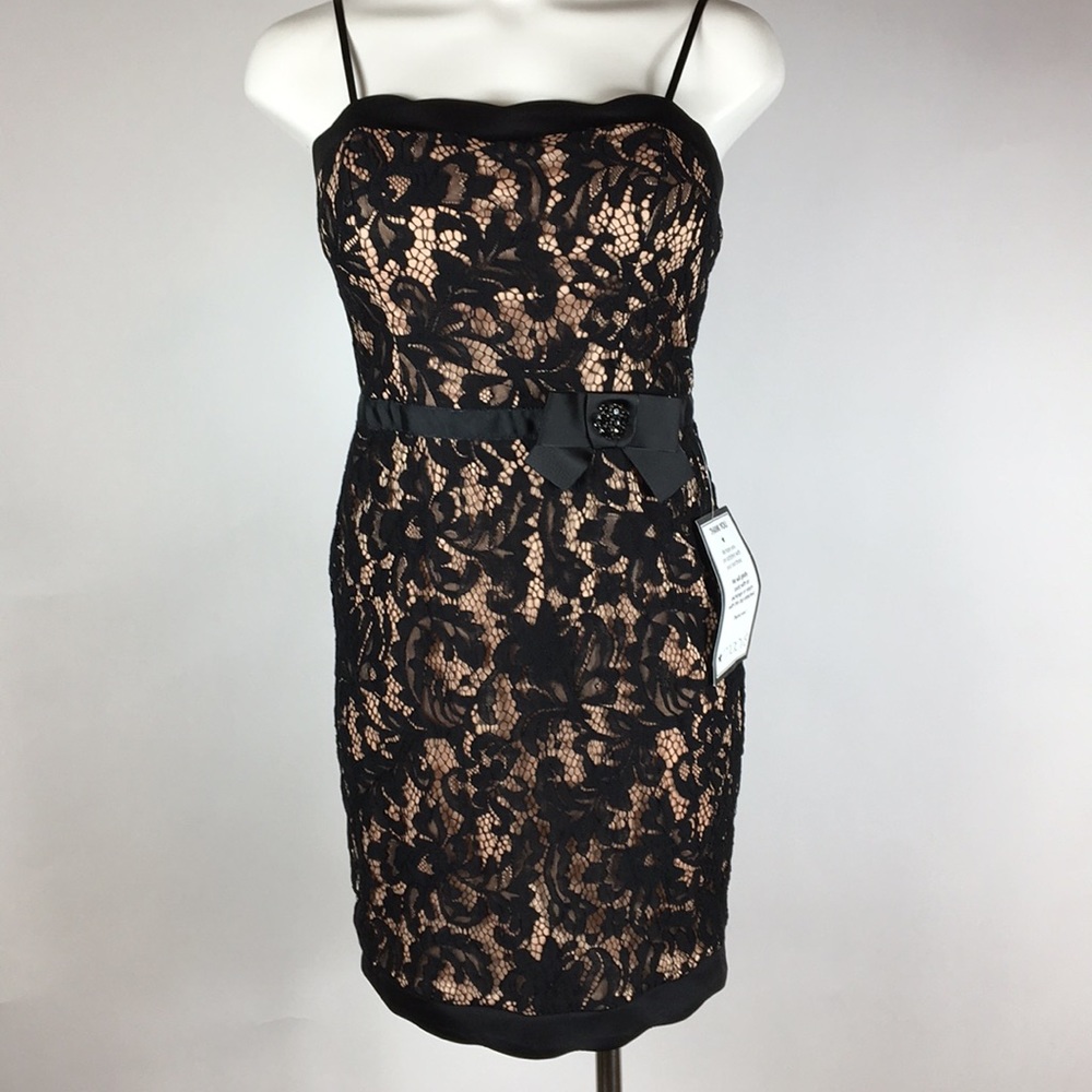 NWT City Studio black party lace mini dress 5